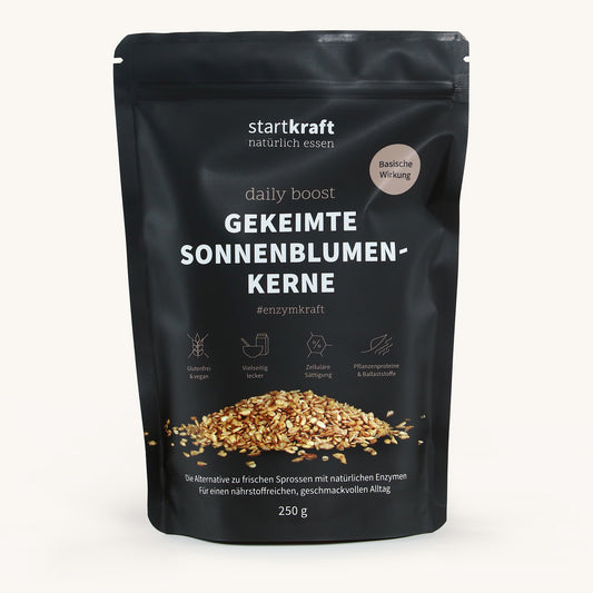 Gekeimte Sonnenblumenkerne