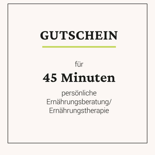 Gutschein 45 min Ernährungsberatung