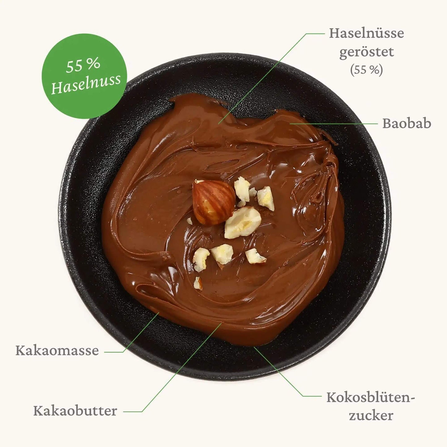 Haselnuss Pur Schokoladencreme